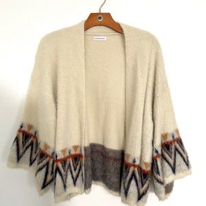 Aztec print Anthropologie fuzzy sweater xs